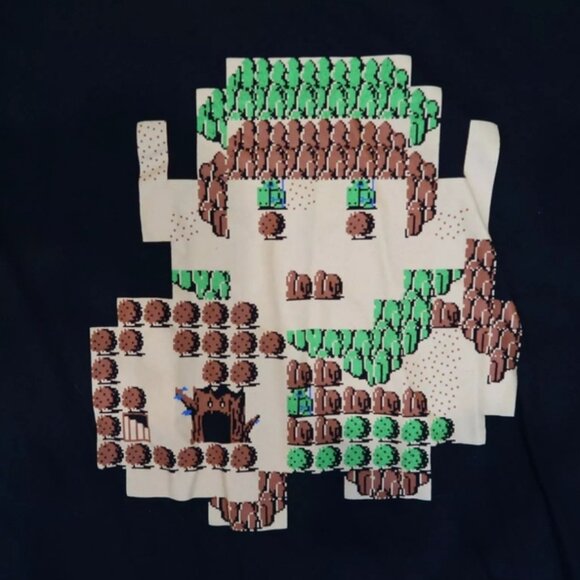 Legend of Zelda Link Lootwear Mens Large Graphic Tee Shirt Black Game Nintendo - Picture 3 of 5